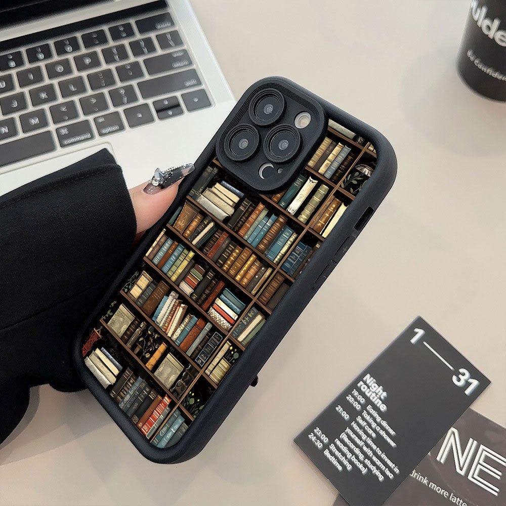 Phone Cases Xr Iphone - Book Shelf Creative Pattern Phone Case