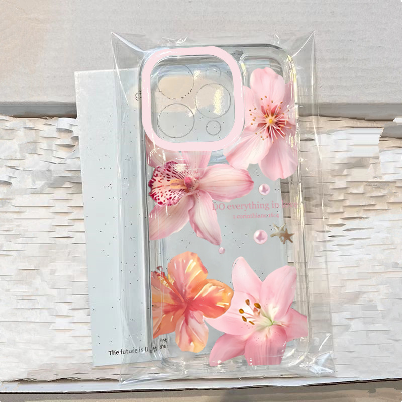 Pink Lily Flower Pattern Phone - Phone Cases Xr Iphone review and price