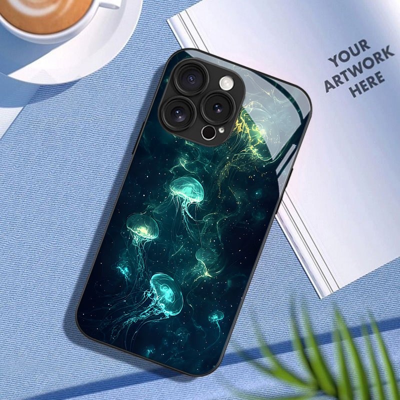 Deep Sea Fluorescent Jellyfish - Phone Cases For Iphone 16 review and price