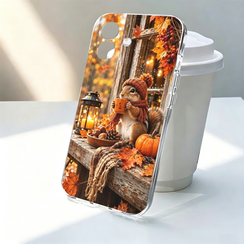 Cartoon Animal Squirrel Silico - Phone Cases For Iphone 16 review and price