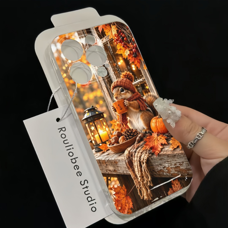 Cartoon Animal Squirrel Silico - Phone Cases For Iphone 16 review and price