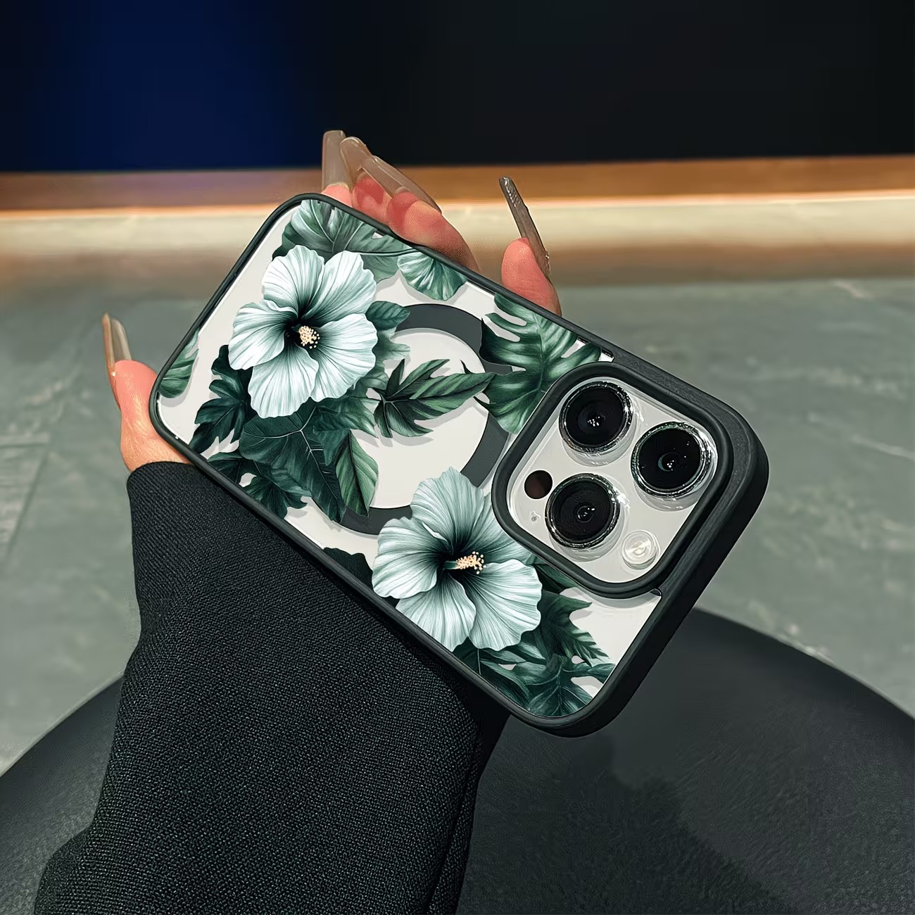 Green Floral Print Phone Case  - Phone Cases Xr Iphone review and price